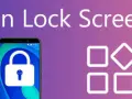 Samsung låsskärm med symbol för att ta bort pinkod.