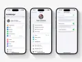 Tre iPhones visar inställningar. En visar "Notiser" och en annan visar hur man kan se gamla notiser på iPhone.