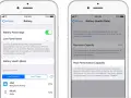 iPhone 11 batteri kapacitet visas som 95% maximal kapacitet. Inställningar för batterihälsa och strömsparläge.