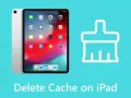 En bild på en iPad bredvid en ikon av en sopborste, som symboliserar hur man kan rensa cache på iPad för bättre prestanda.
