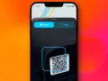 iPhone-app för att skanna koder. En QR-kod syns i bild, redo att skannas.