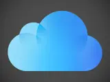 Blue gradient cloud icon on a dark gray background.