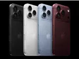 Fyra iPhones i olika färger: svart, vit, blå och vinröd. Den här iPhone 18-serien ser lovande ut.