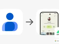 Enkel guide för att flytta kontakter från Android till iPhone. En ikon för kontakter övergår till en Android-telefon med kontaktinformation.