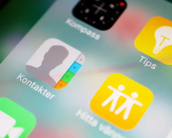 Ikon för Kontakter på en iPhone. Här kan du enkelt spara kontakter.