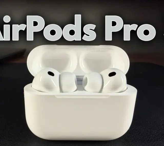 Vita Airpods Pro 3 i sitt laddningsfodral, redo för nästa ljudupplevelse.