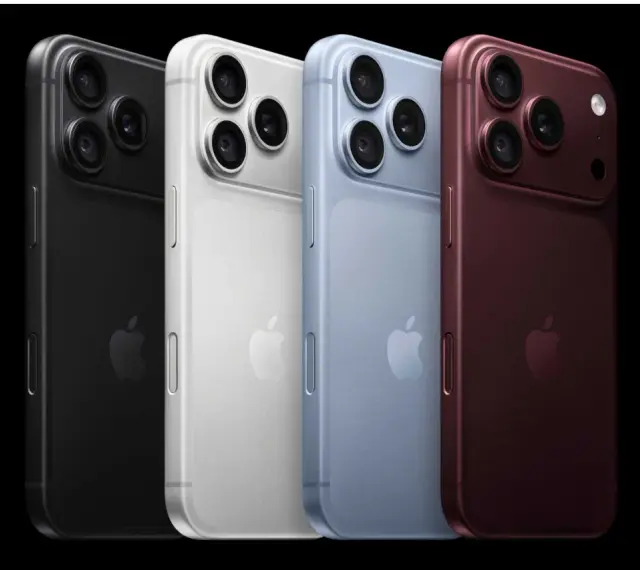 Fyra iPhones i olika färger: svart, vit, blå och vinröd. Den här iPhone 18-serien ser lovande ut.