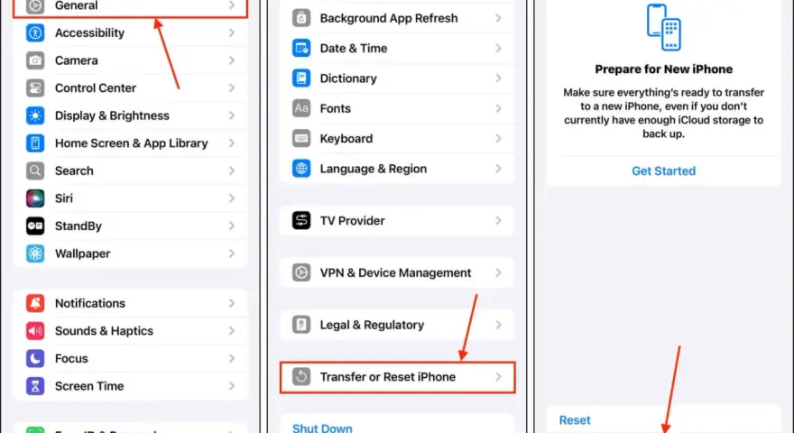 Inställningar på iPhone: Gå till Allmänt, sedan Överför eller Nollställ iPhone för att förbereda för en ny enhet. Autofyll kan hjälpa.