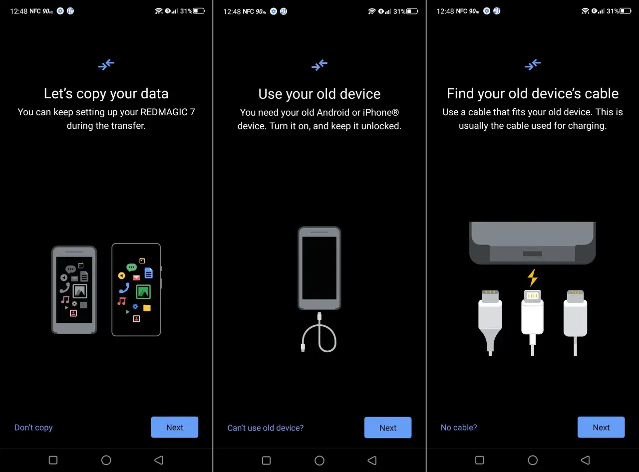 Instruktioner f&ouml;r att skicka bilder fr&aring;n iPhone till Android. V&auml;lj hur du vill &ouml;verf&ouml;ra dina data.